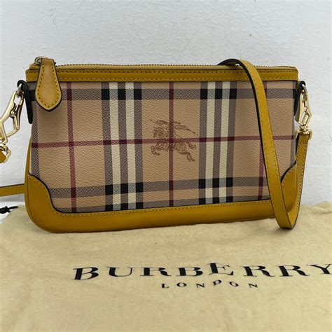 BURBERRY Haymarket Check Small Peyton Crossbody Clutch 